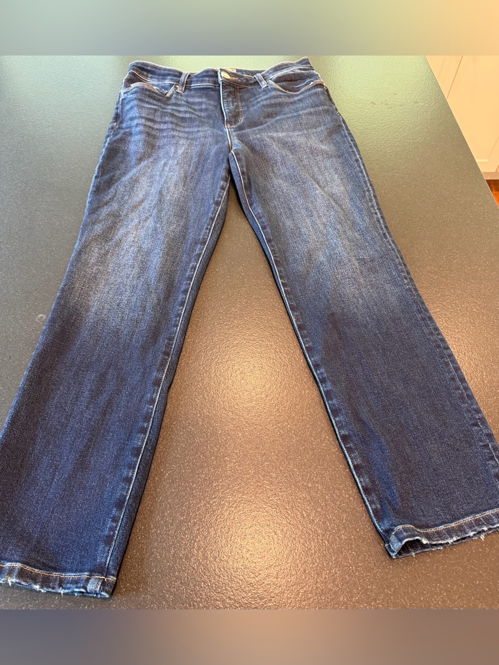 KUT From The Kloth Reese Fab Ab High Rise Straight Leg Jeans Dark Wash 8 - Picture 3 of 11